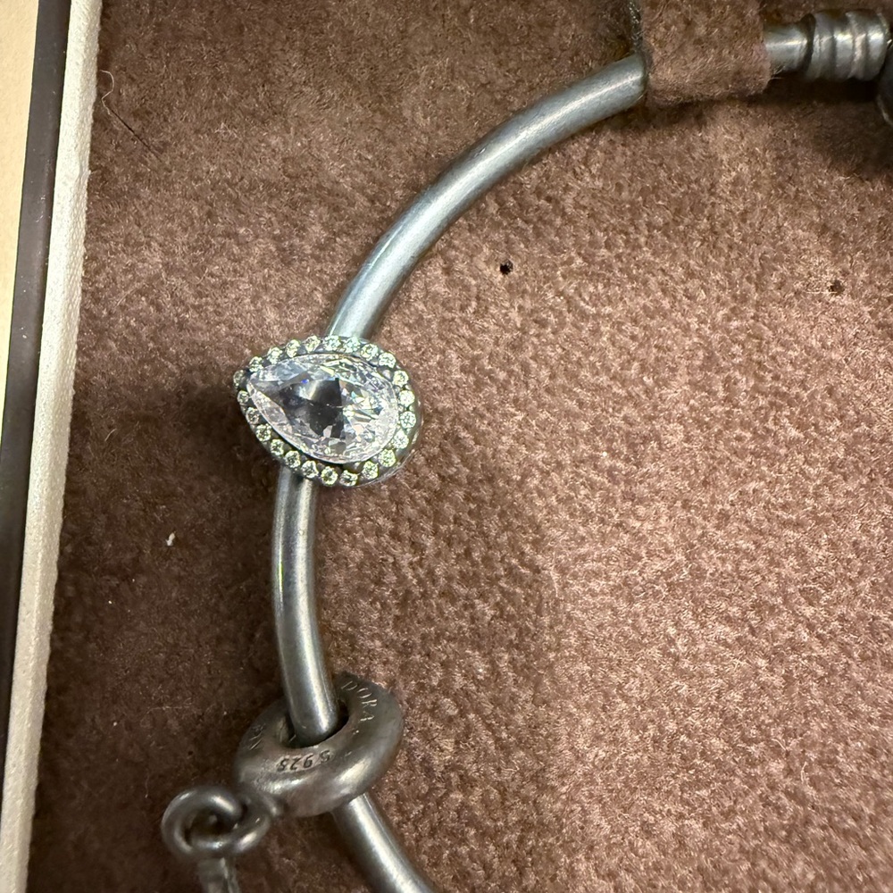 Pandora Disney Beauty and the Beast Bangle Bracelet w/ charms - Picture 3 of 7